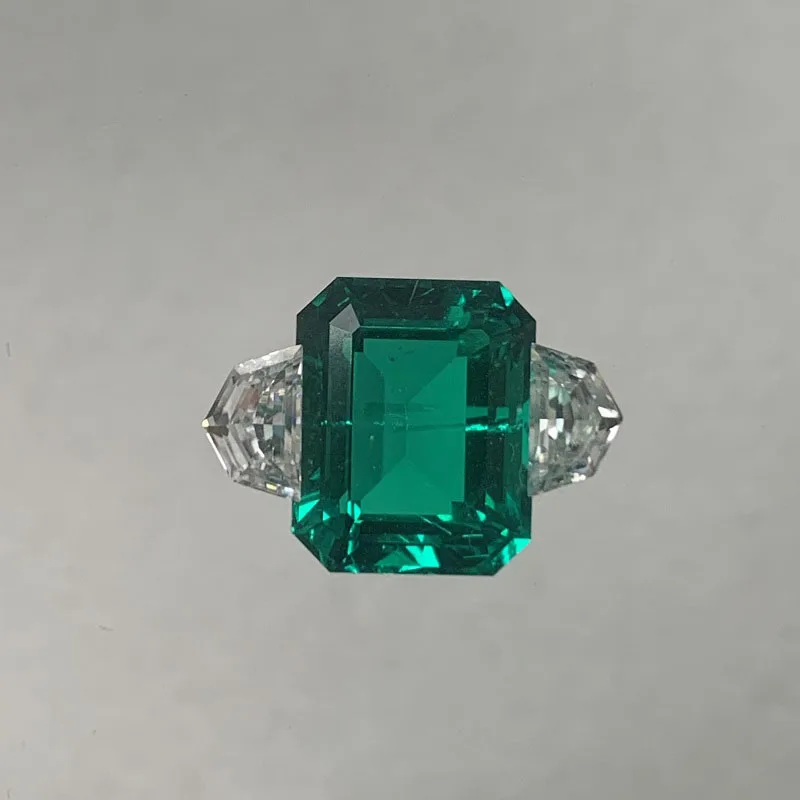 

Ruif Hydrothermal Lab Grown Emerald With Moissanite Loose Gemstone Set for Luxury Jewelry Ring Making