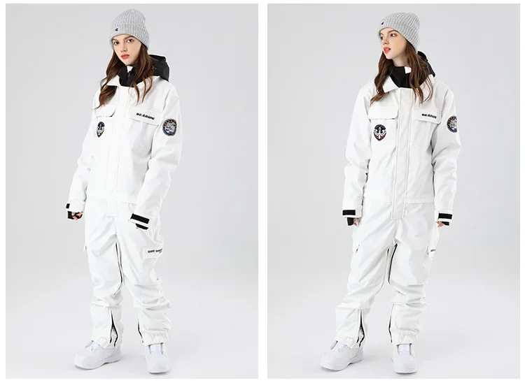 Unisex Hooded Skiing Snowboard Jumpsuit