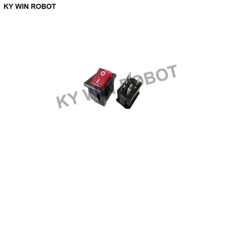 

2pcs/lots Imported Taiwan boat switch with red light 6A250V 2-position 4-legged warps rocker power switch