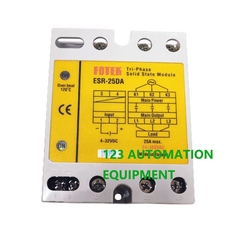 Оригинальное новое трехфазное твердотельное реле FOTEK ESR-25DA 40DA 60DA 80DA 100DA SSR 25A 40A 60A 80A 100A dc В ac 
Оригинальное новое трехфазное твердотельное реле FOTEK ESR-25DA 40DA 60DA 80DA 100DA SSR 25A 40A 60A 80A 100A dc В ac