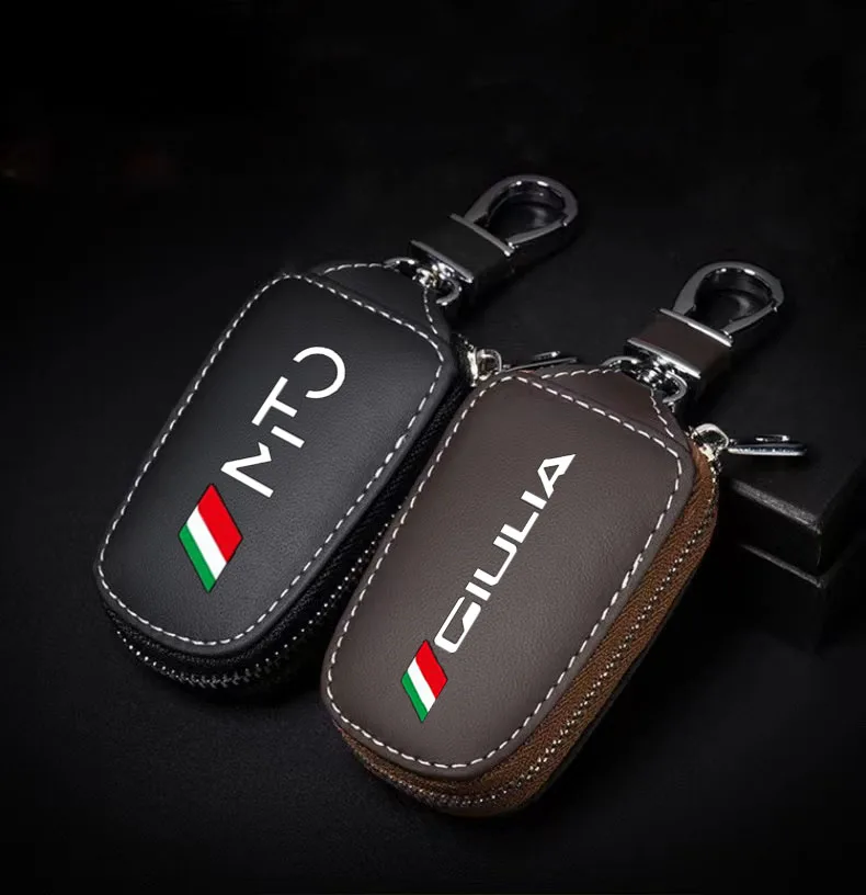 Leather Car Key Protection Shell Bag Filber Car Key Case Car Keychain For Alfa Romeo 156 159 Mito Giulia Stelvio Giulietta
Leather Car Key Protection Shell Bag Filber Car Key Case Car Keychain For Alfa Romeo 156 159 Mito Giulia Stelvio Giulietta