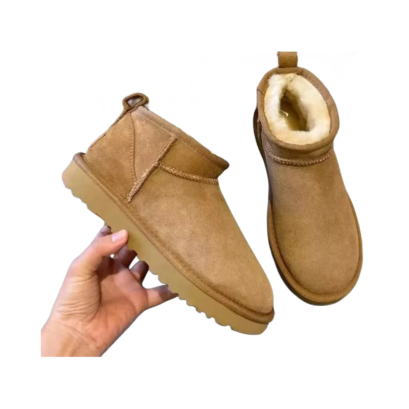 

2023 Man Winter Snow Ankler Tasman Women Ultra Mini Sheepskin Fur Wool Boots luxury Brand Men Shoes Designer Tazz Slippers bot