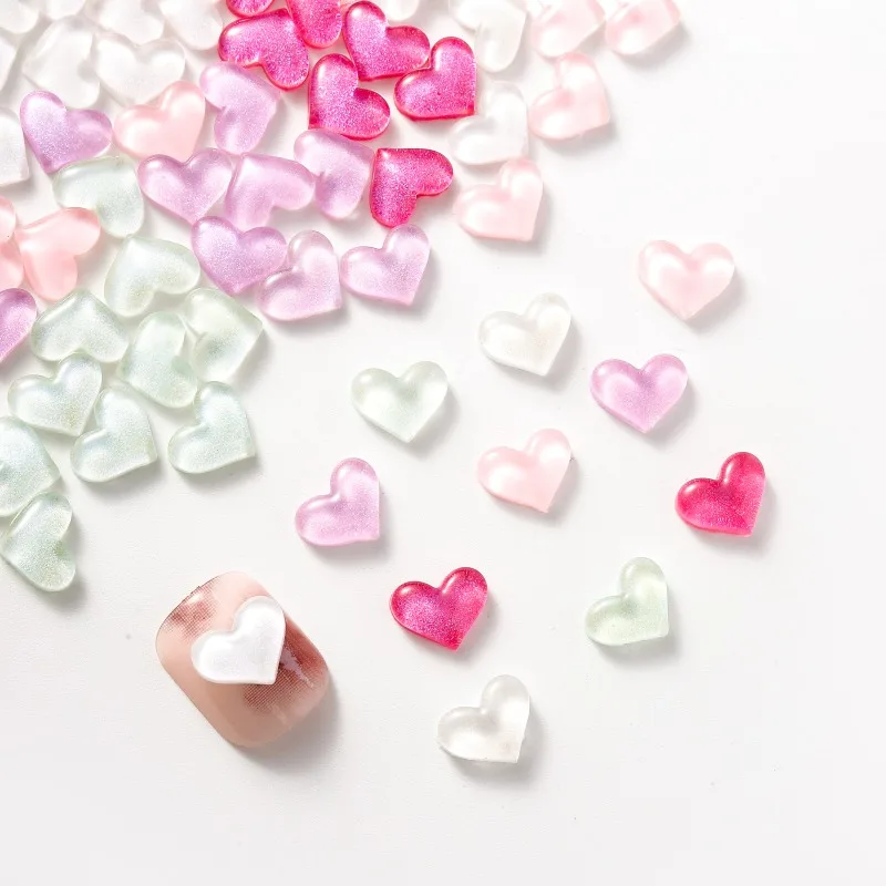 50pcs Japanese glitter Resin Heart Nail Art Charms 3D Kawaii Clear Love Crystal Rhinestone Nail Decorations DIY Ornament
50pcs Japanese glitter Resin Heart Nail Art Charms 3D Kawaii Clear Love Crystal Rhinestone Nail Decorations DIY Ornament