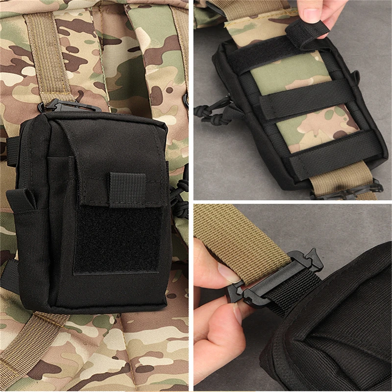 

Tactical Shoulder Strap Sundries Bags For Backpack Accessory Pack Key Flashlight Phone Pouch Molle Outdoor Camping EDC Tools Bag