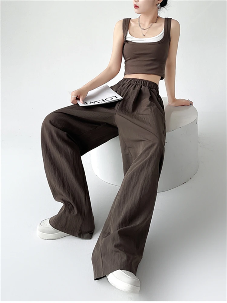Women's Elastic Waist Thin Pants Fashion Commuter Wide Leg Casual Bottom Female High Waisted Straight Loose Trousers
Women's Elastic Waist Thin Pants Fashion Commuter Wide Leg Casual Bottom Female High Waisted Straight Loose Trousers