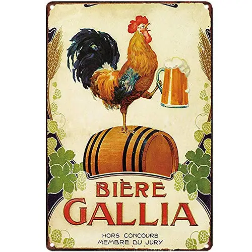 

Original Retro Design Biere Gallil Tin Metal Signs Wall Art | Thick Tinplate Print Poster Wall Decoration for Bar