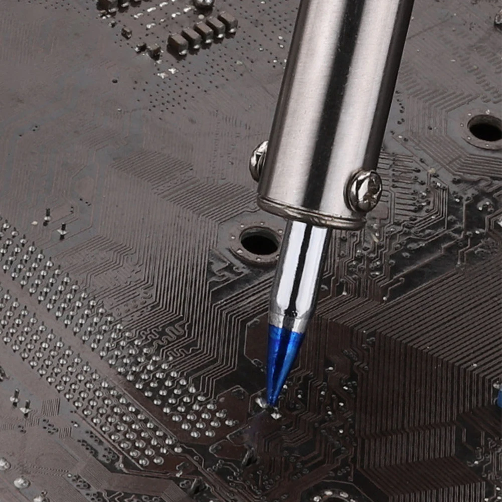 1pc 30-150W Soldering Iron Tip Blue Pointed Welding Tips External Heat Lead-Free Solder Metal Processing Tool Accessories
1pc 30-150W Soldering Iron Tip Blue Pointed Welding Tips External Heat Lead-Free Solder Metal Processing Tool Accessories
