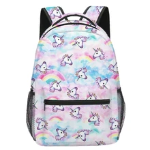 

Student Large Capacity Rainbow Backpack New Cute Unicorn Girl Primary Secondary School Bags Drop Dripping