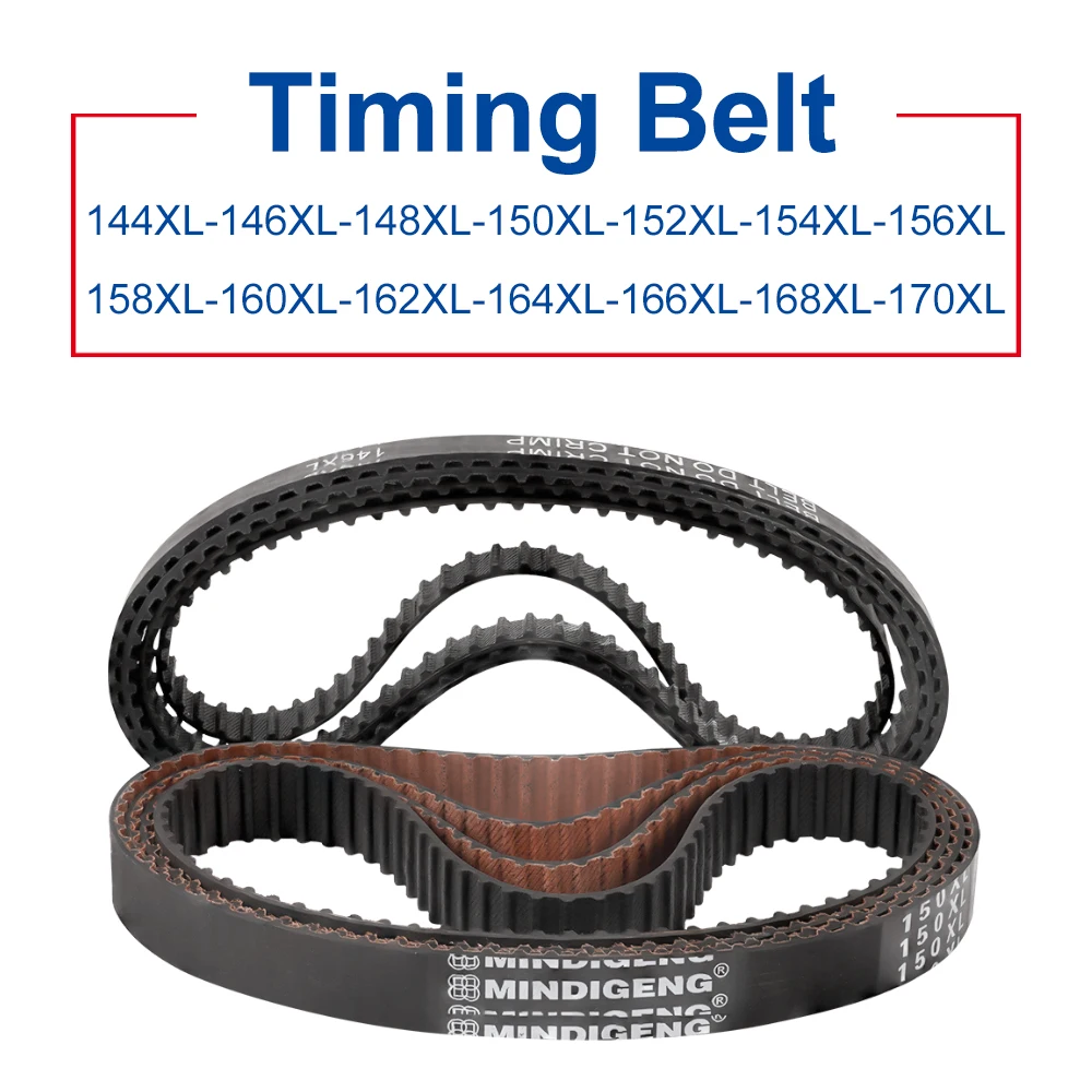 

Closed Loop Transmisson Belt Teeth Pitch 5.08 mm Rubber Drive Belts 144/146/148/150/152/154/156/158/160/162/164/166/168/170XL
