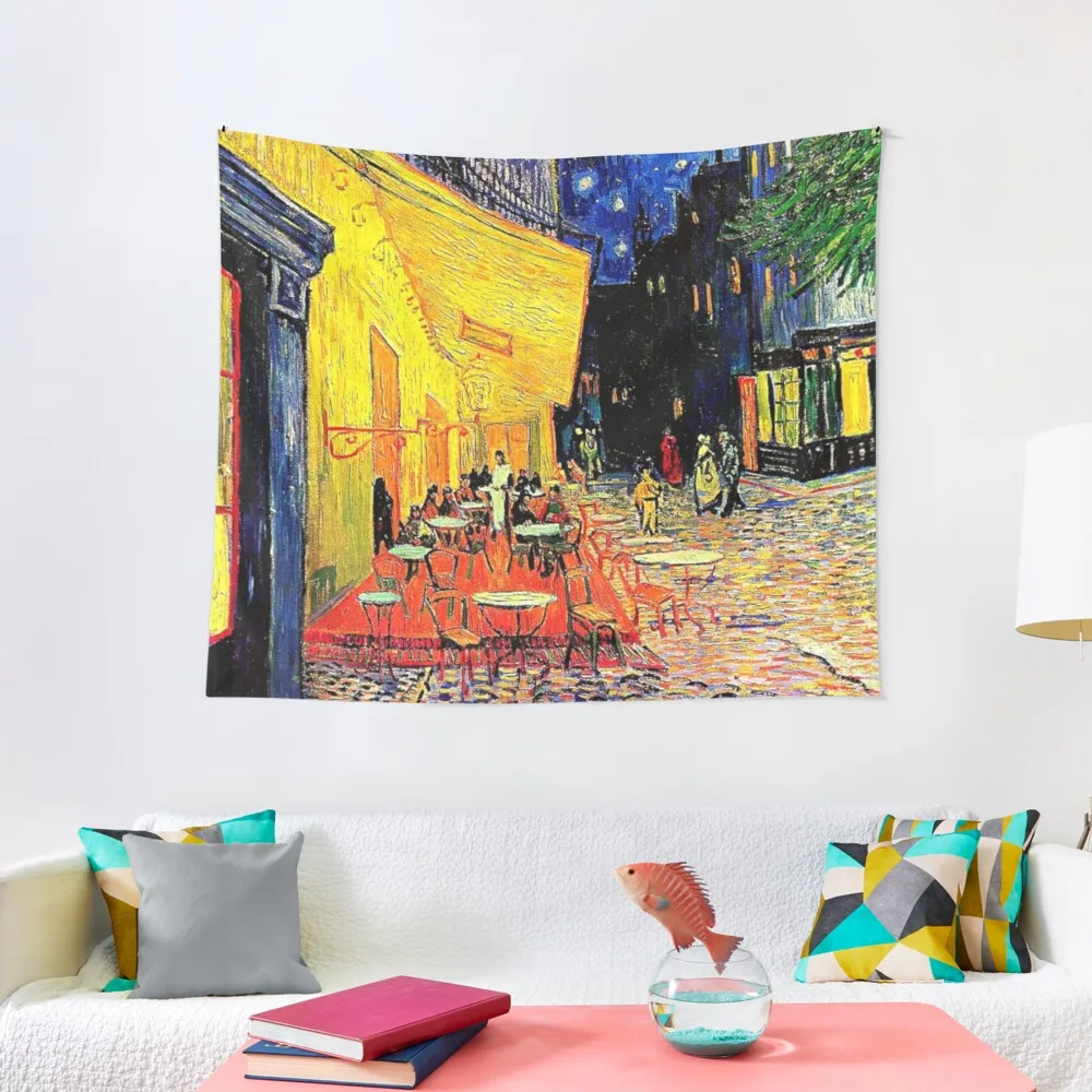 

The Cafe Terrace on the Place du Forum' by Vincent van Gogh | 'Cafe Terrace at Night' Tapestry Wall Art