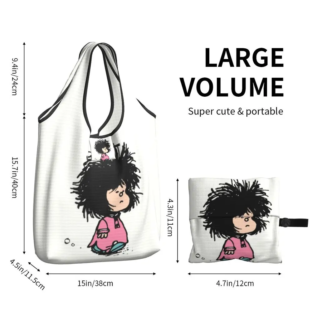Custom Vintage Mafalda Manga Grocery Shopping Bag 92 Sa70dad3225934b1cb90aee61f498821dk