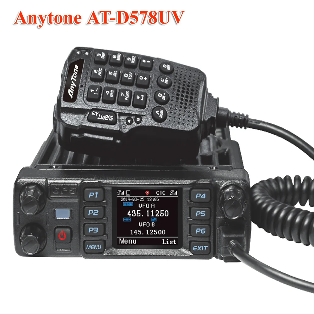 DMR digital Radio Anytone AT-D578UV PRO 50WDual Band Walkie Talkie with GPS APRS Wireless Blue Tooth PTT Car Moblie Radio
DMR digital Radio Anytone AT-D578UV PRO 50WDual Band Walkie Talkie with GPS APRS Wireless Blue Tooth PTT Car Moblie Radio