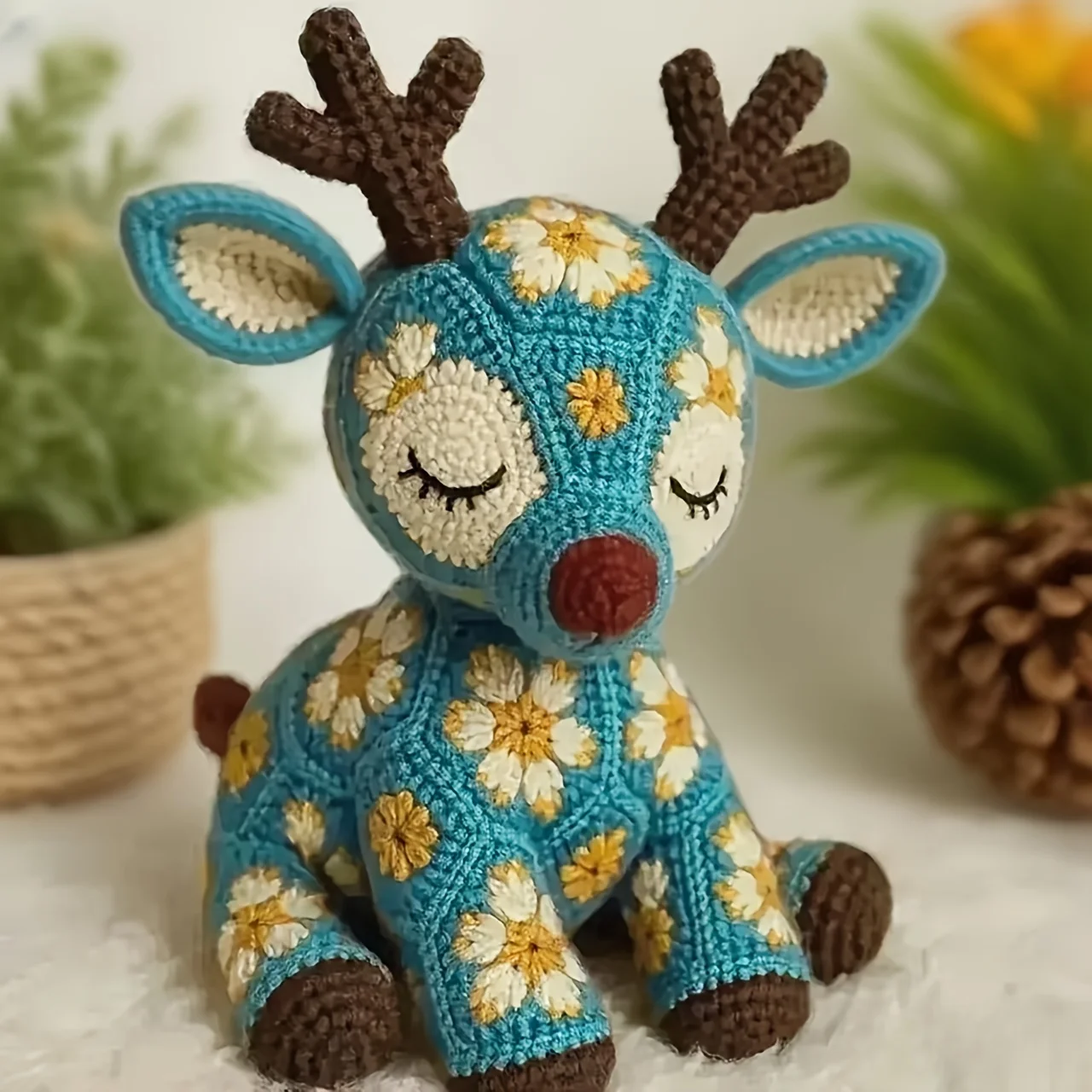 Floral Reindeer Crochet Kit, 4 Colors. DIY Weaving Kit with Video Tutorial. Perfect Holiday Gift & Home Decor! Floral Reindeer Crochet Kit, 4 Colors. DIY Weaving Kit with Video Tutorial. Perfect Holiday Gift & Home Decor!
