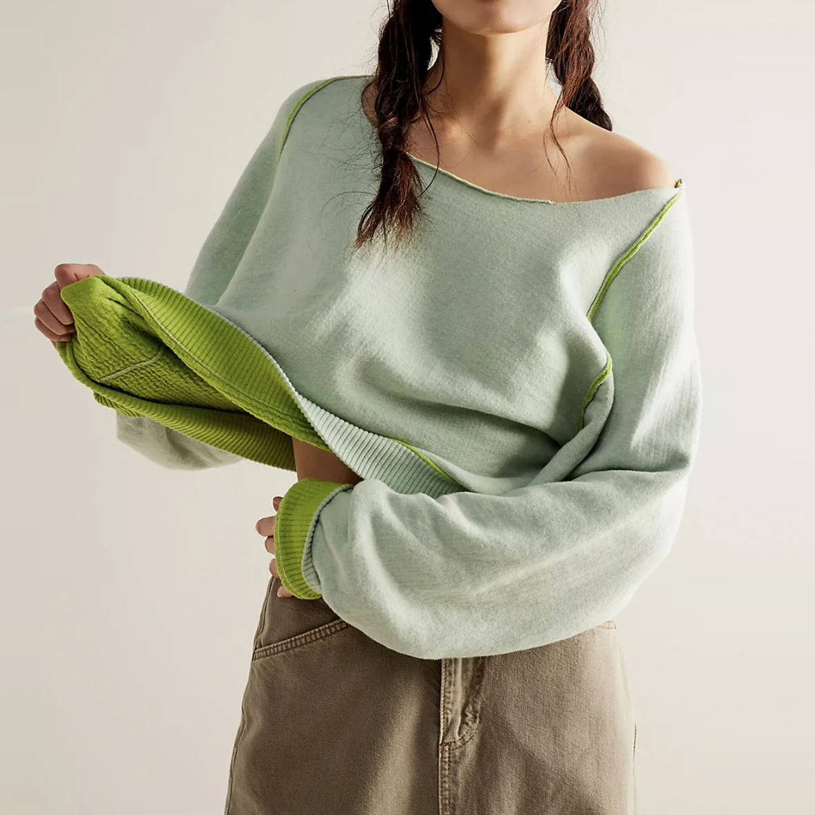 Green Knitted Sweater for Women Elegant Long Sleeve Reversible Sweaters Autumn Winter Casual Loose Jumpers 2023 Knitwear
Green Knitted Sweater for Women Elegant Long Sleeve Reversible Sweaters Autumn Winter Casual Loose Jumpers 2023 Knitwear