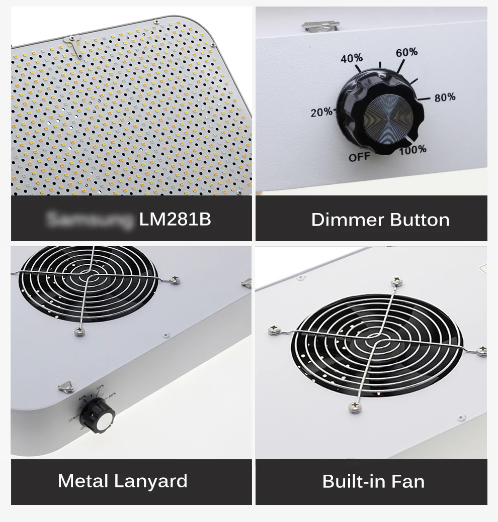 LED Grow Light 100W LM281B Full Spectrum Growing Lamp with Built-in Fan for Greenhouse Plant Hydroponic Growth Lighting Veg 13 LED Grow Light 100W LM281B Full Spectrum Growing Lamp with Built-in Fan for Greenhouse Plant Hydroponic Growth Lighting Veg 7