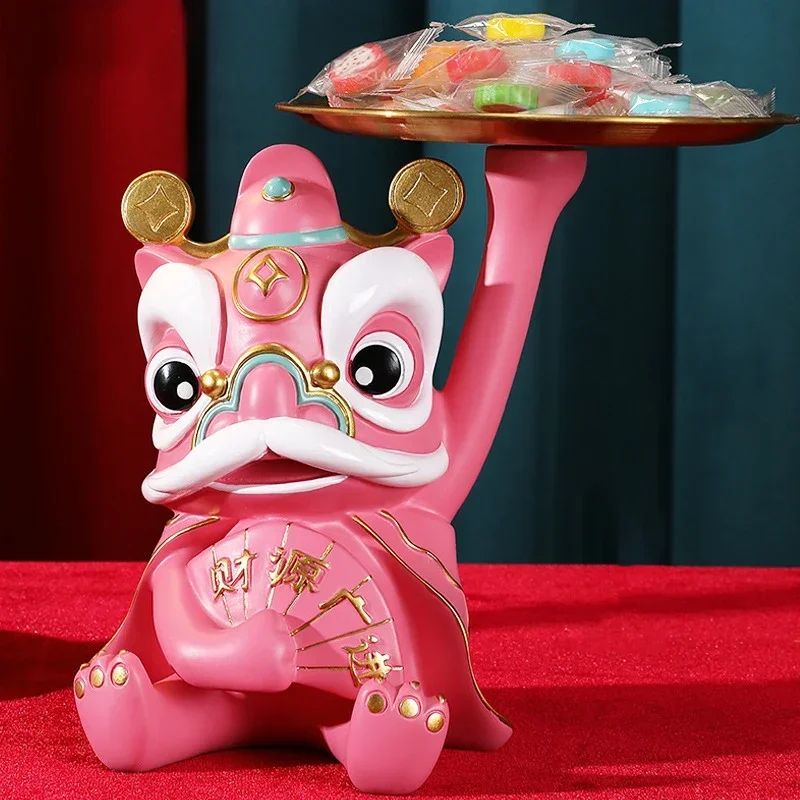 Chinese Lion Dance Ornament Entryway Desktop Key Tray Jewelry Cosmetic Storage Saucer Decoration Candy Plate
Chinese Lion Dance Ornament Entryway Desktop Key Tray Jewelry Cosmetic Storage Saucer Decoration Candy Plate