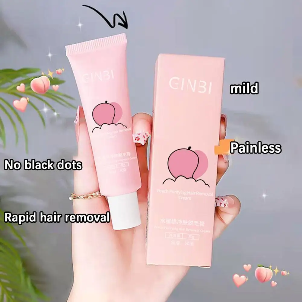 

30g Peach Hair Removal Cream Painless Hair Remover For Lips Armpit Legs And Arms Skin Care Body Care Depilatory Cream