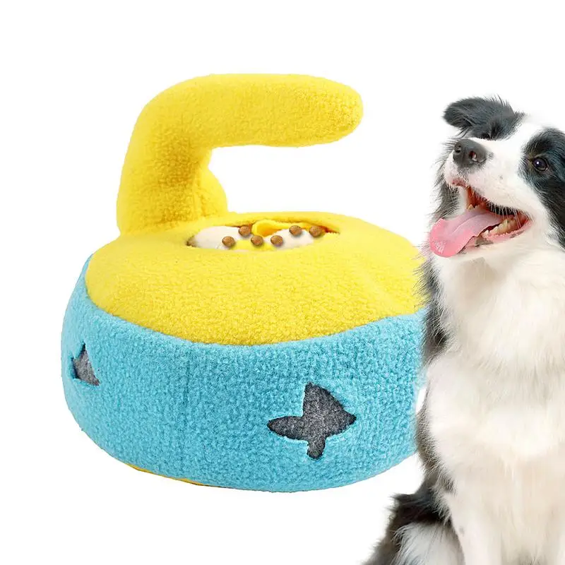 

Dog Feeder Toy Curling Shape Sniff Toys Dog Treat Dispenser Bite-Resistant Outdoor Dog Enrichment Toys Washable Pet Treat