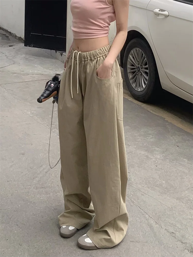 

2023 Women's Summer Loose Straight Leg High Waisted Casual Pants With Design Sense, Unique Street Style, And Workwear Flair