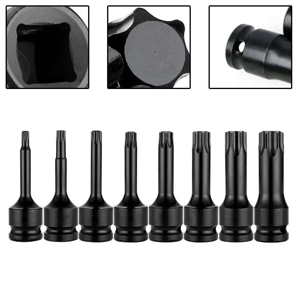 1PC 1/2inch Hex Torx Screwdriver Bit Impact Drive Socket Adapter Head T20-T100 Pneumatic Socket Adapter Impact Wrench Hand Tools
1PC 1/2inch Hex Torx Screwdriver Bit Impact Drive Socket Adapter Head T20-T100 Pneumatic Socket Adapter Impact Wrench Hand Tools