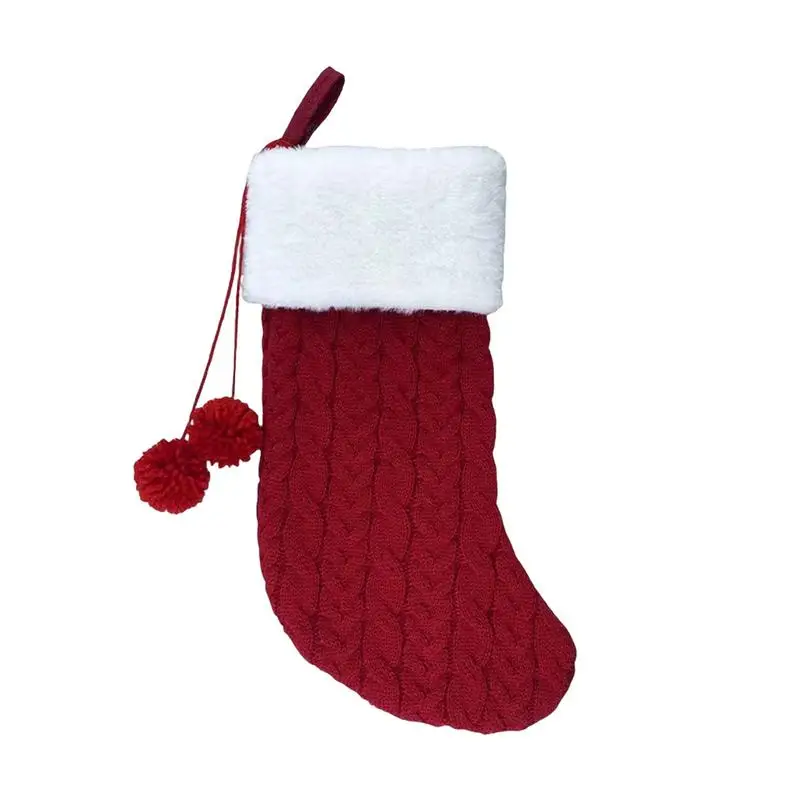 

Fireplace Knitting Stockings Knitting Santa Claus Stocking For Christmas Atmosphere Christmas Ornaments For Small Gifts
