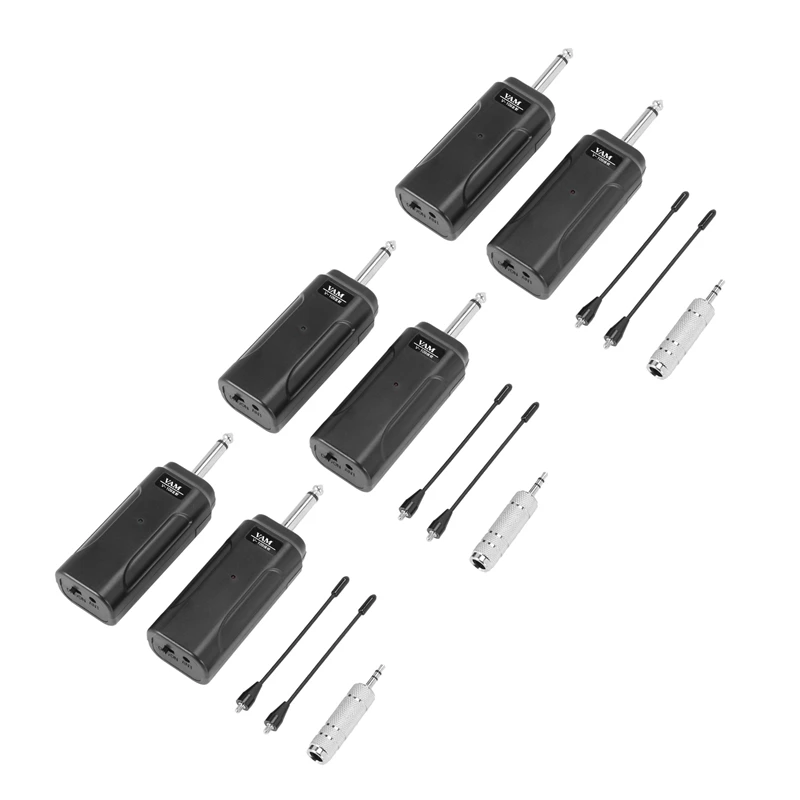 3X Portable Wireless Audio Guitar Transmitter Receiver System For Electric Guitar Bass Electric Violin Instrument
3X Portable Wireless Audio Guitar Transmitter Receiver System For Electric Guitar Bass Electric Violin Instrument