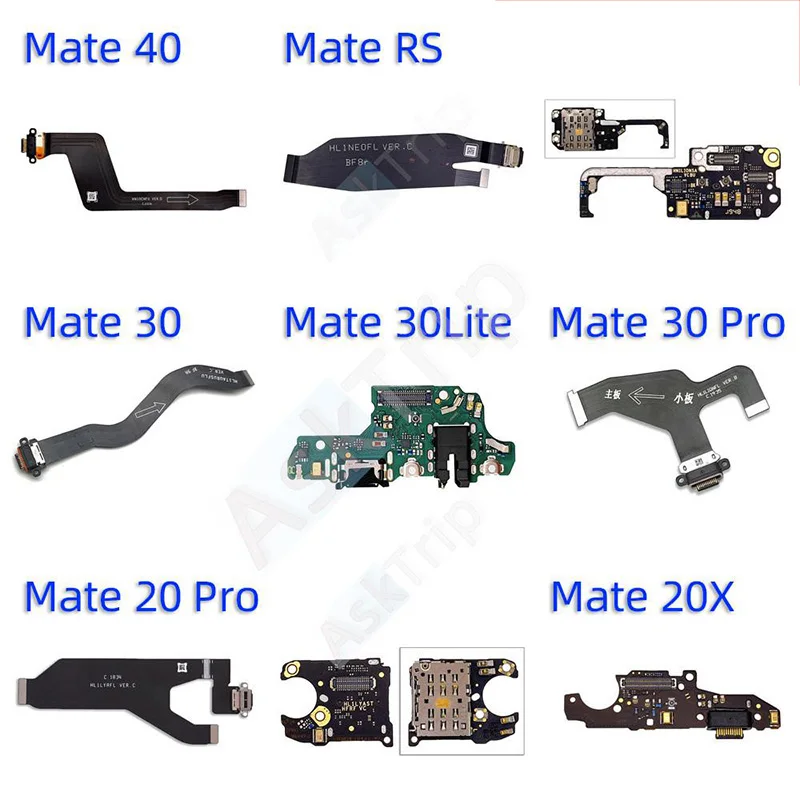 

Aiinant Bottom Charging USB Date Dock Microphone Charger Flex Cable For Huawei Mate 20 20X 30 40 40E Lite Pro RSPhone Parts