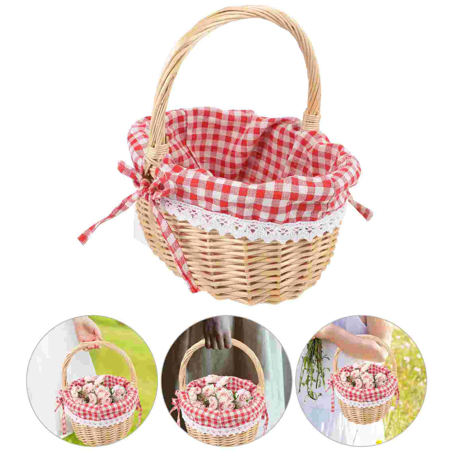 Wicker Picnic Basket Picnic Basket Basket Basket Woven Eggs Candy Basket Flower Basket Fruit Basket Cookie Gift Box Bags Rattan 
Wicker Picnic Basket Picnic Basket Basket Basket Woven Eggs Candy Basket Flower Basket Fruit Basket Cookie Gift Box Bags Rattan