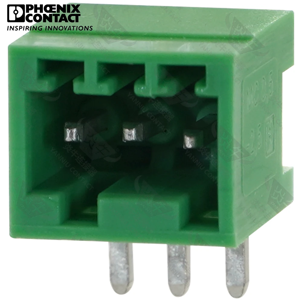 2.5mm Original Genuine Phoenix Contact Connector PCB Header Pluggable PLUG-IN Terminal Block 3 Pin MC 0.5 G 2.5 1881451 4A 160V 
2.5mm Original Genuine Phoenix Contact Connector PCB Header Pluggable PLUG-IN Terminal Block 3 Pin MC 0.5 G 2.5 1881451 4A 160V
