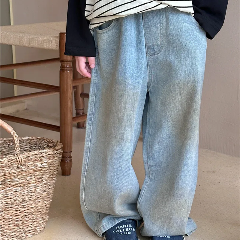 Kids jeans 2023 Autumn Unisex bandhnu straight Trousers Boys and girls soft loose denim pants
Kids jeans 2023 Autumn Unisex bandhnu straight Trousers Boys and girls soft loose denim pants