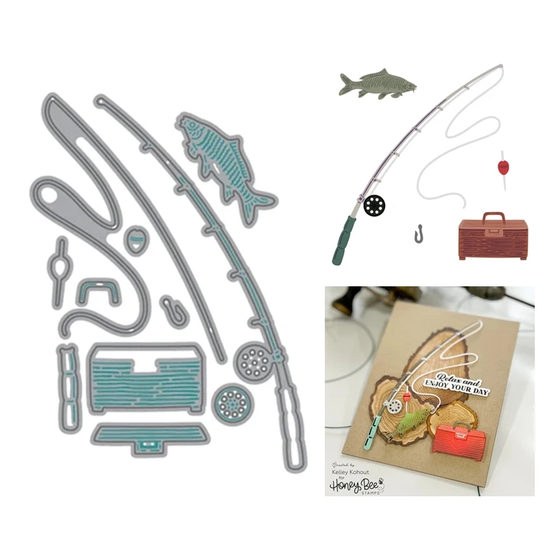 Metal Cutting Dies for New 2023 Fishing Rod & Reel Scrapbooking Paper Making Embossing Frame Craft Card
Metal Cutting Dies for New 2023 Fishing Rod & Reel Scrapbooking Paper Making Embossing Frame Craft Card