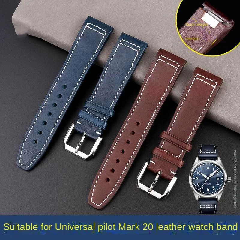 20MM 21MM Italian Calfskin Strap For IWC Pilot's Watches Series IW388103 IW378005/003/001 Quick Remove Hand Watch Strap
20MM 21MM Italian Calfskin Strap For IWC Pilot's Watches Series IW388103 IW378005/003/001 Quick Remove Hand Watch Strap