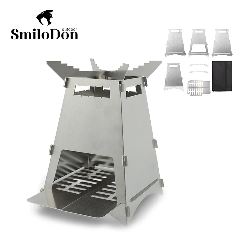 SmiloDon Camping Rocket Brazier Stove Stainless Steel Firewood Burner Backpacking Travel Wood Heater Folding Hiking Furnace
SmiloDon Camping Rocket Brazier Stove Stainless Steel Firewood Burner Backpacking Travel Wood Heater Folding Hiking Furnace