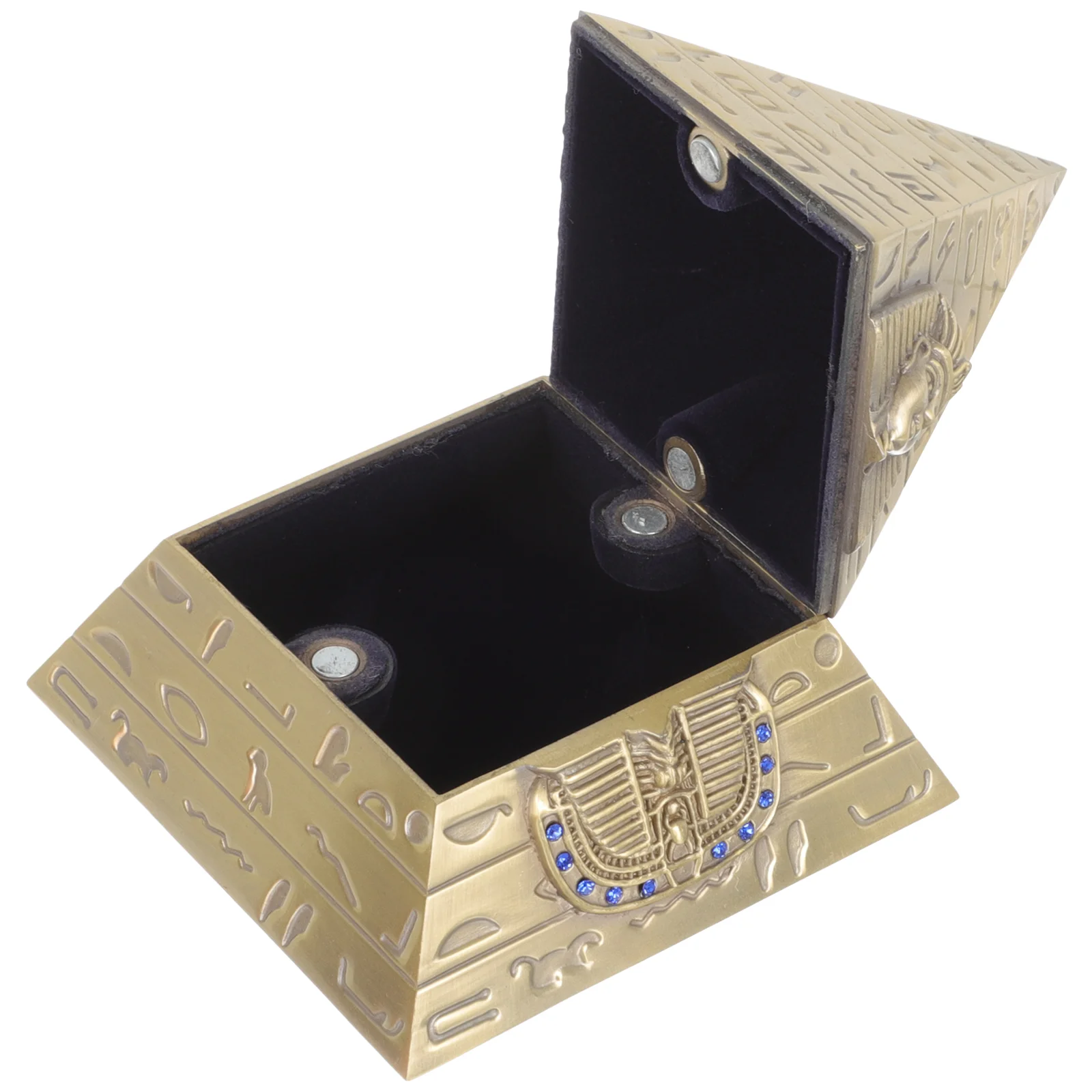 Ancient Egyptian Pyramid Shaped Jewelry Box Metal Pyramid Decoration Pyramid Storage Container
Ancient Egyptian Pyramid Shaped Jewelry Box Metal Pyramid Decoration Pyramid Storage Container