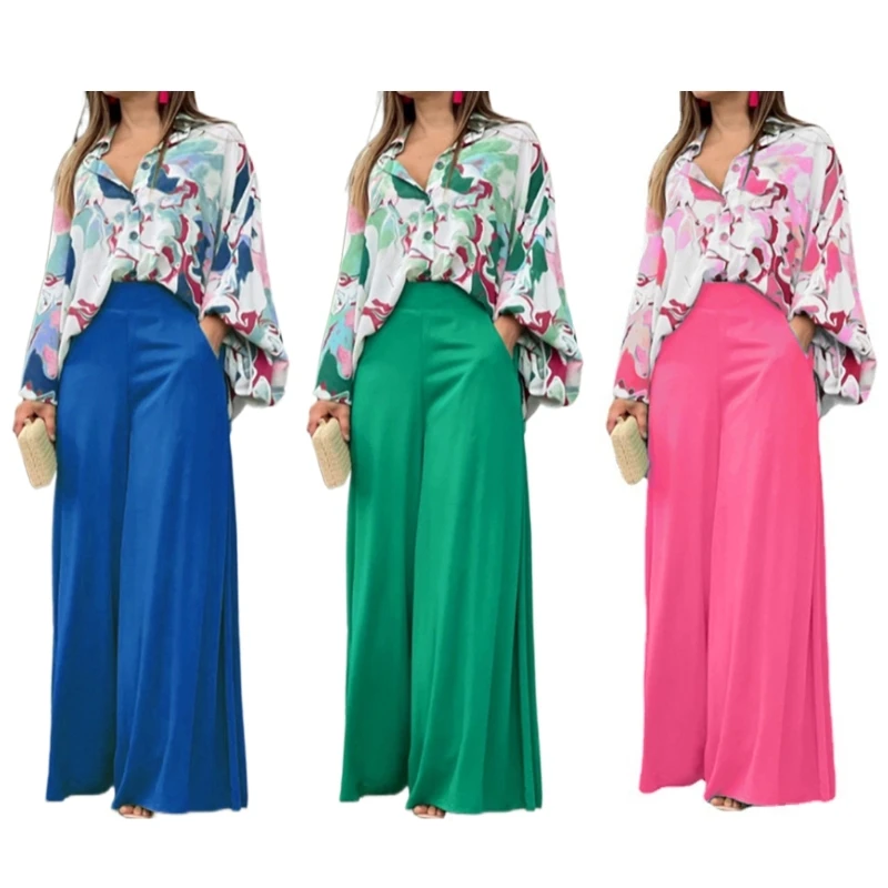 Женский летний комплект из 2 предметов, рубашка с длинным рукавом на пуговицах, свободные широкие брюки, комплект, элегантная
Женский летний комплект из 2 предметов, рубашка с длинным рукавом на пуговицах, свободные широкие брюки, комплект, элегантная