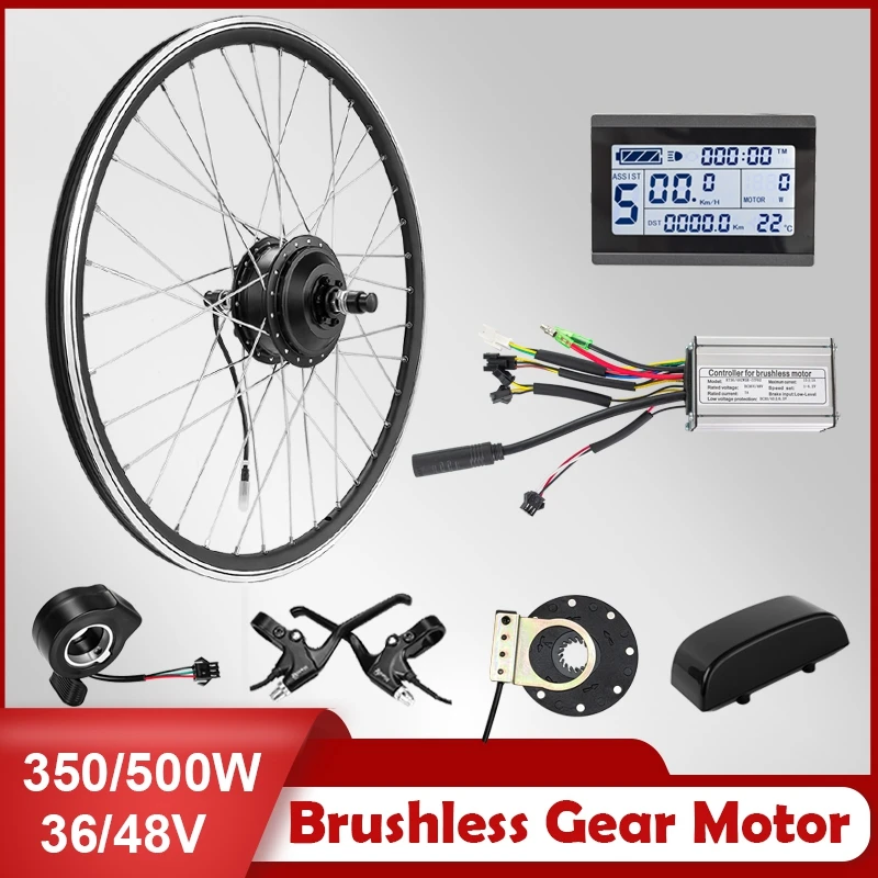 Electric Bike Front Rear Wheel Hub Motor 36V 48V 350W 500W E-bike Conversion Kit 20inch 26inch Brushless Gear Motor
Electric Bike Front Rear Wheel Hub Motor 36V 48V 350W 500W E-bike Conversion Kit 20inch 26inch Brushless Gear Motor
