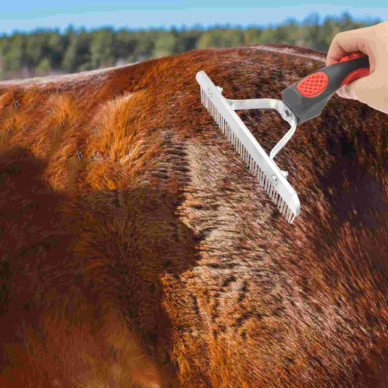 

Cleaning Brush Horse Sweat Scraper Animal Hair Pet Practical Rake Useful Metal Durable Grooming Comb Child Pets