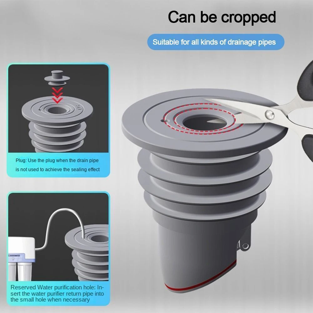 7-Layer Upgraded Silicone Drains Sewer Pipe Sealing Ring Anti-Odor Waterproof Sealing Plug 53x78mm 64x73mm For Wash Basins
7-Layer Upgraded Silicone Drains Sewer Pipe Sealing Ring Anti-Odor Waterproof Sealing Plug 53x78mm 64x73mm For Wash Basins
