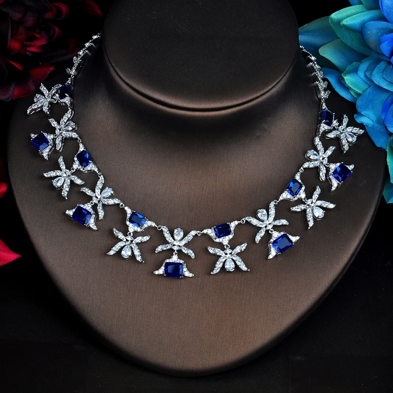 Fashion Luxury Design Blue Cubic Zircon Jewelry Sets For Women Bridal Dress Dinner Fashion Accessories Bijoux Mariage Gift N-519
Fashion Luxury Design Blue Cubic Zircon Jewelry Sets For Women Bridal Dress Dinner Fashion Accessories Bijoux Mariage Gift N-519