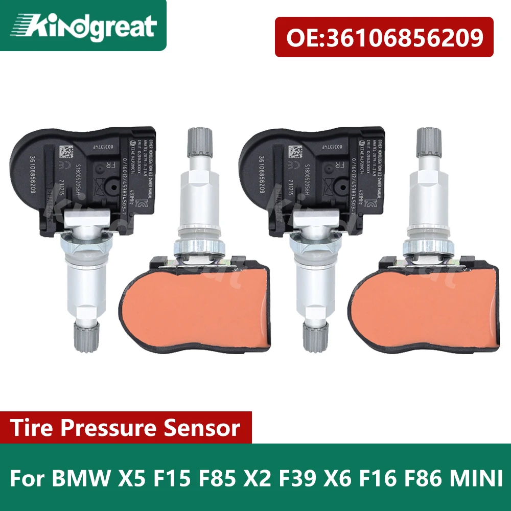 

4PCS/Lot For BMW X5 F15 F85 X2 F39 X6 F16 F86 MINI 433MHZ TPMS Tire Pressure Sensors 36106856209