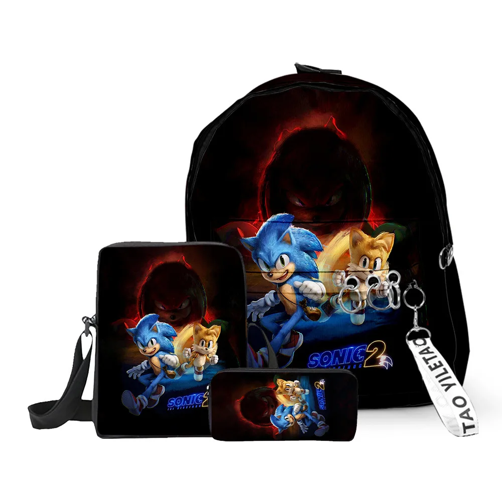 New Sonic The Hedgehog Backpack Pencil Bag Messenger Bag Three-piece School Bag Backpack Primary and Middle School
New Sonic The Hedgehog Backpack Pencil Bag Messenger Bag Three-piece School Bag Backpack Primary and Middle School