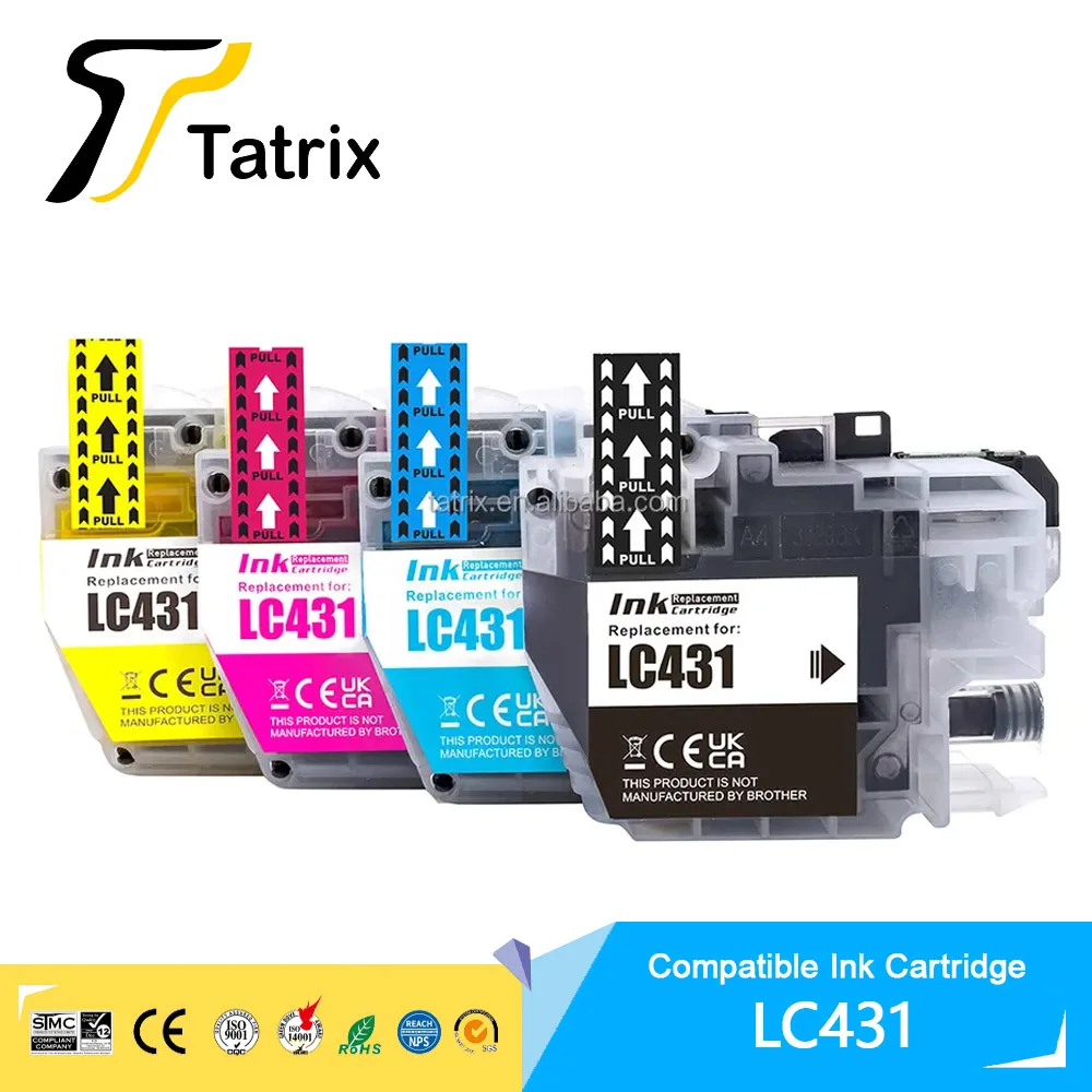 Совместимый чернильный картридж Tatrix стандартной емкости LC431 LC 431 для лазерного принтера
Совместимый чернильный картридж Tatrix стандартной емкости LC431 LC 431 для лазерного принтера
