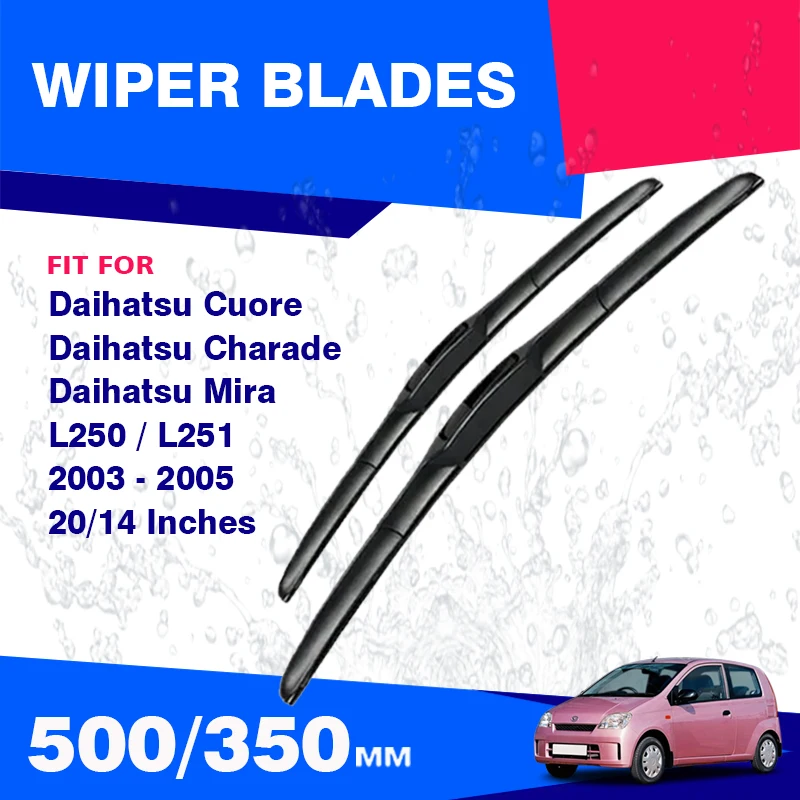 Передние щетки стеклоочистителя для Daihatsu сердцевины Charade Mira L250 L251 2003 2004 2005 ветровое стекло Автомобильные силиконовые стеклоочистители аксессуары 
Передние щетки стеклоочистителя для Daihatsu сердцевины Charade Mira L250 L251 2003 2004 2005 ветровое стекло Автомобильные силиконовые стеклоочистители аксессуары