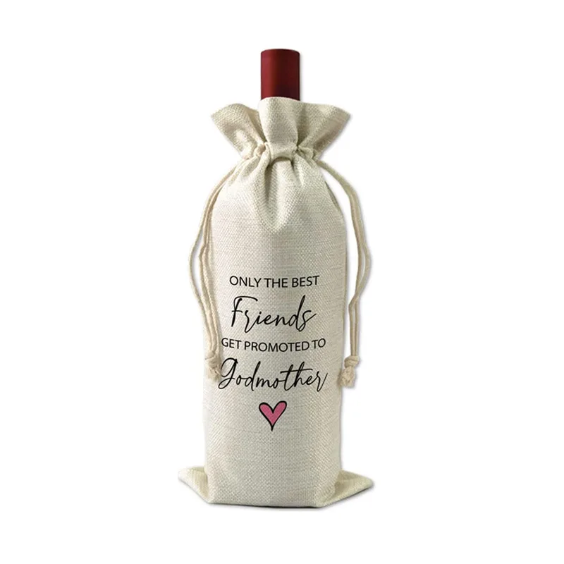 

Godmother Proposal Gift, Godmother Gifts from Godchild, Godparents Gift, Wine Bag Gift, Only The Best Friends Get Promoted