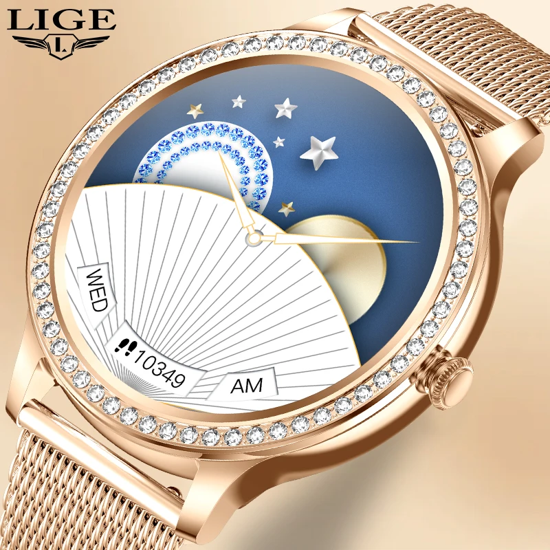 LIGE New Fashion Smart Watch Ladies Bluetooth Call Blood Pressure DIY Custom Dial Sports Bracelet Waterproof Smartwatch Women
LIGE New Fashion Smart Watch Ladies Bluetooth Call Blood Pressure DIY Custom Dial Sports Bracelet Waterproof Smartwatch Women