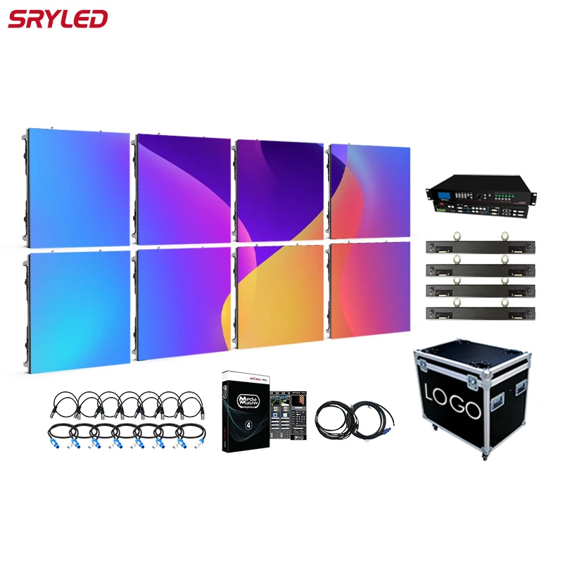 

500x500mm Die Cast Aluminum LED Cabinet Rental HD Video Display LED Background Screen Indoor Outdoor P2.6 P2.9 P3.91 LED Wall