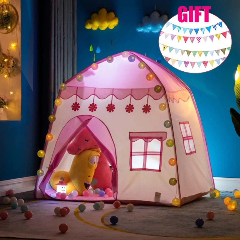 

Портативная детская палатка Замок принцессы палатка из ткани Оксфорд большой волшебный игровой домик игрушки для детей складные палатки Декор детской комнаты