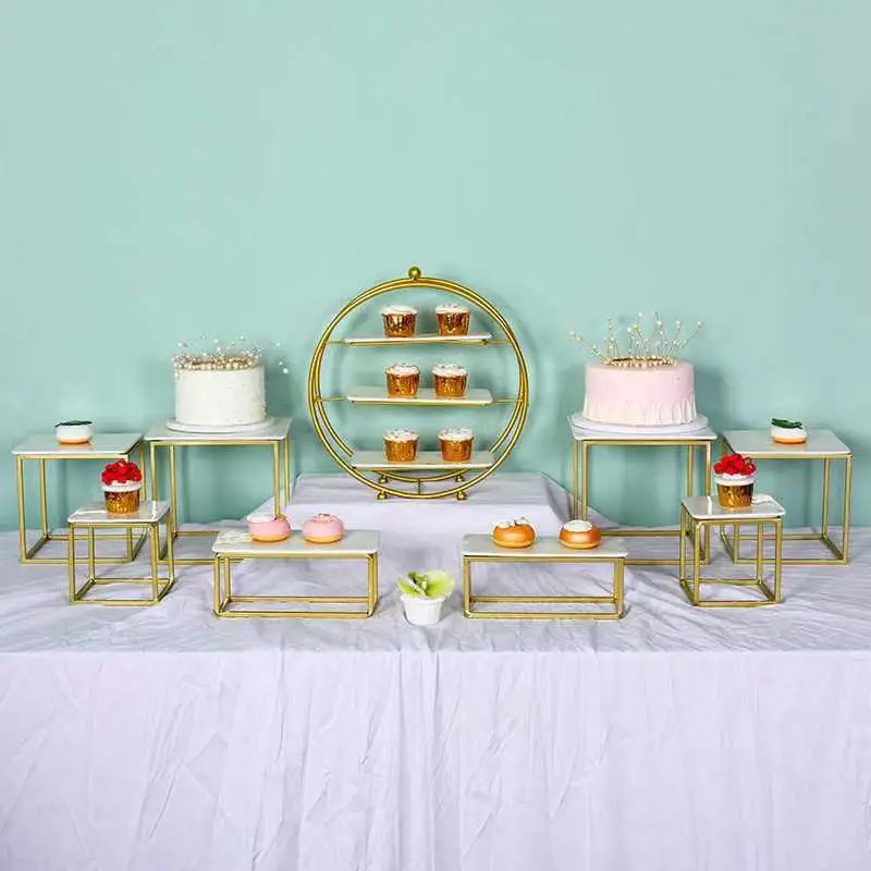 

Grand Wedding Cake Food Bread Flower Dessert Holder Meeting Tea CupCake Stand Buffet Banquet Store Opening Candy Decoration Rack