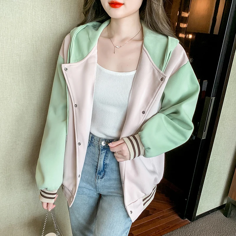 2023 Spring New Women's Jacket Fashion Versatile Knitted Hooded Contrast Color Long Sleeve Round Neck Loose Coat Free Shipping
2023 Spring New Women's Jacket Fashion Versatile Knitted Hooded Contrast Color Long Sleeve Round Neck Loose Coat Free Shipping