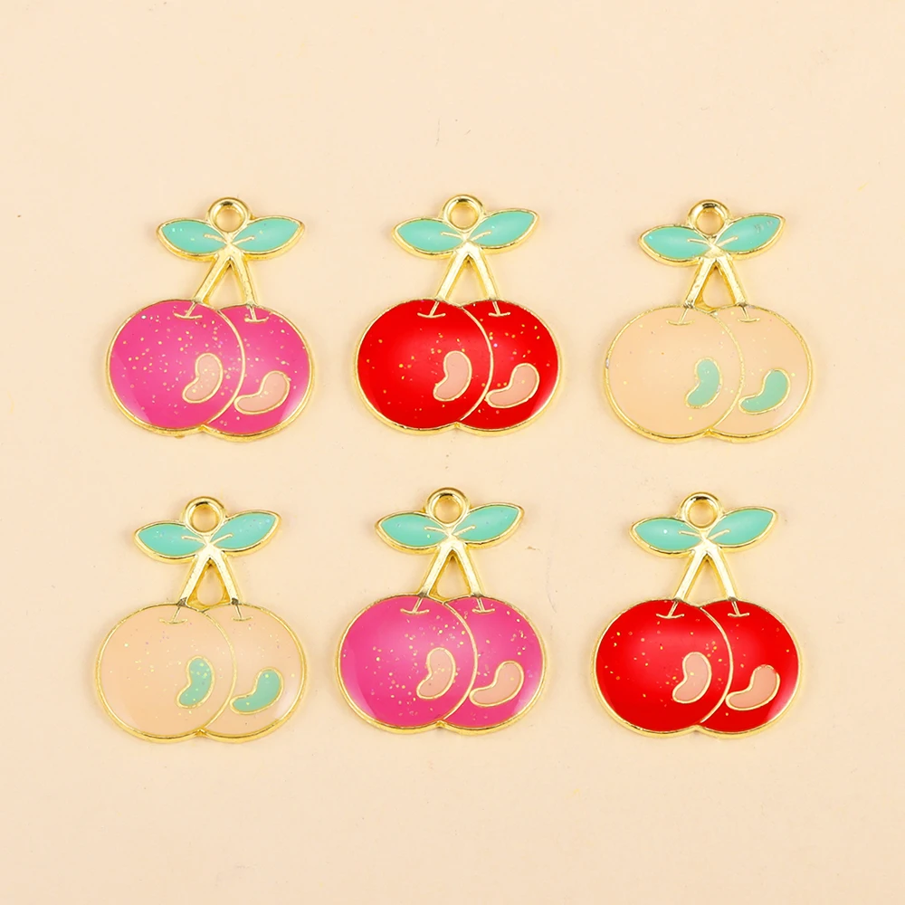 10Pcs Woman Necklace Accessories 16*21mm DIY Alloy Material Handmade Earring Keychain Jewelry Enamel Cherry Charm Pendant Crafts
10Pcs Woman Necklace Accessories 16*21mm DIY Alloy Material Handmade Earring Keychain Jewelry Enamel Cherry Charm Pendant Crafts